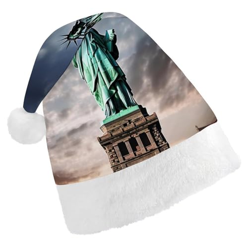 DWVSFJM Freiheitsstatue Weihnachtsmannmütze, weich, für Erwachsene, waschbar, Uni, stilvolle Urlaubsmütze DWVSFJM Freiheitsstatue Weihnachtsmannmütze, weich, für Erwachsene, waschbar, Uni, stilvolle Urlaubsmütze von DWVSFJM