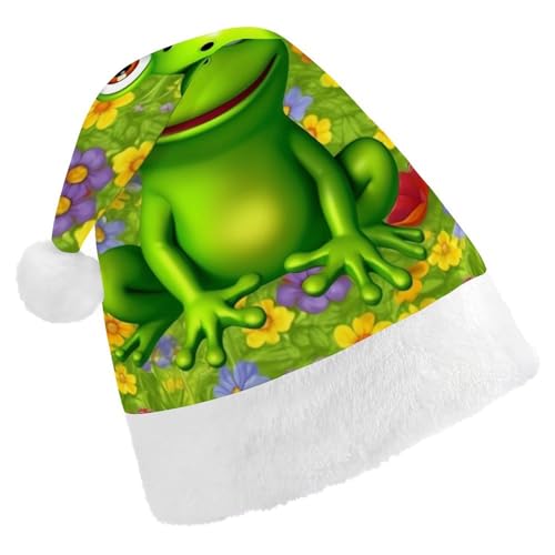 DWVSFJM Frosch-Weihnachtsmannmütze, weich, für Erwachsene, waschbar, Uni, stilvolle Urlaubsmütze DWVSFJM Frosch-Weihnachtsmannmütze, weich, für Erwachsene, waschbar, Uni, stilvolle Urlaubsmütze von DWVSFJM
