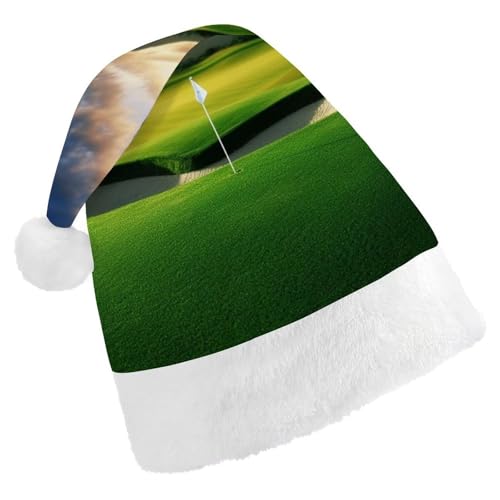 DWVSFJM Golfplatz-Weihnachtsmannmütze, weiche Weihnachtsmütze für Erwachsene, waschbar, Uni, stilvolle Urlaubsmütze DWVSFJM Golfplatz-Weihnachtsmannmütze, weiche Weihnachtsmütze für Erwachsene, waschbar, Uni, stilvolle Urlaubsmütze von DWVSFJM