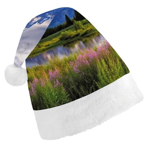 DWVSFJM Grand Teton National Park Weihnachtsmannmütze, weiche Weihnachtsmütze für Erwachsene, waschbar, Uni, stilvolle Urlaubsmütze DWVSFJM Grand Teton National Park Weihnachtsmannmütze, weiche Weihnachtsmütze für Erwachsene, waschbar, Uni, stilvolle Urlaubsmütze von DWVSFJM