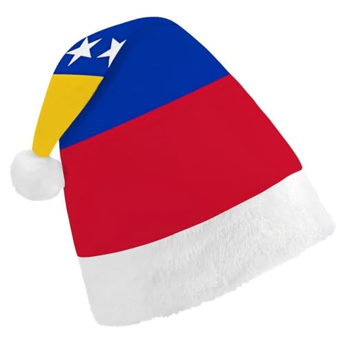 DWVSFJM Nikolausmütze mit Flagge von Venezuela, weich, für Erwachsene, waschbar, Uni, stilvolle Urlaubsmütze DWVSFJM Nikolausmütze mit Flagge von Venezuela, weich, für Erwachsene, waschbar, Uni, stilvolle Urlaubsmütze von DWVSFJM