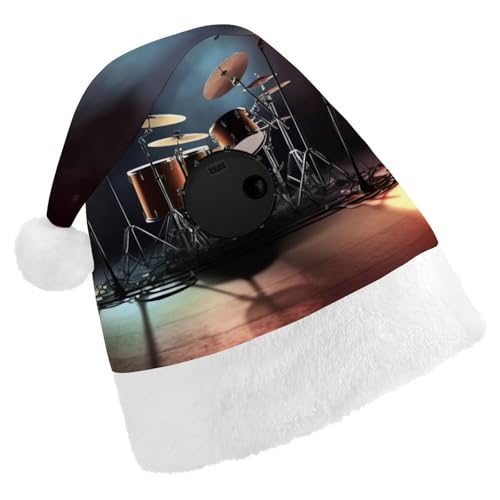 DWVSFJM Rockband Stage Weihnachtsmannmütze, weich, für Erwachsene, waschbar, Uni, stilvolle Urlaubsmütze DWVSFJM Rockband Stage Weihnachtsmannmütze, weich, für Erwachsene, waschbar, Uni, stilvolle Urlaubsmütze von DWVSFJM