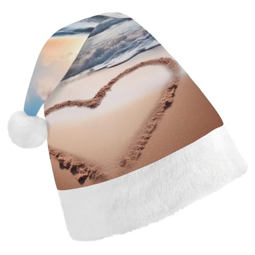 DWVSFJM Weihnachtsmütze in Herzform, romantische Strandmütze, weich, waschbar, Uni, stilvolle Urlaubsmütze DWVSFJM Weihnachtsmütze in Herzform, romantische Strandmütze, weich, waschbar, Uni, stilvolle Urlaubsmütze von DWVSFJM