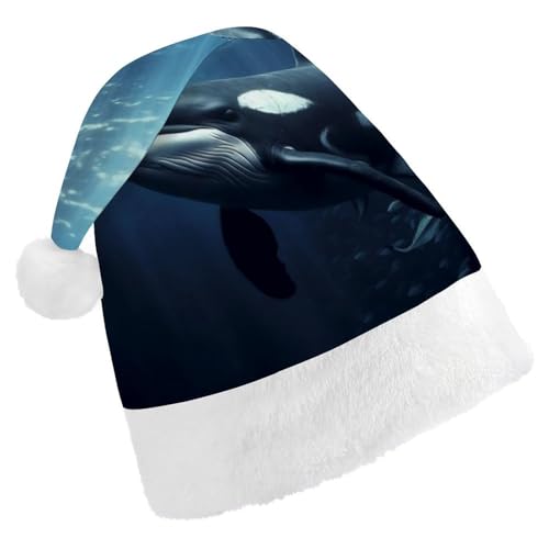 DWVSFJM Weihnachtsmütze mit Fischmotiv, weich, für Erwachsene, waschbar, Uni, stilvolle Urlaubsmütze DWVSFJM Weihnachtsmütze mit Fischmotiv, weich, für Erwachsene, waschbar, Uni, stilvolle Urlaubsmütze von DWVSFJM