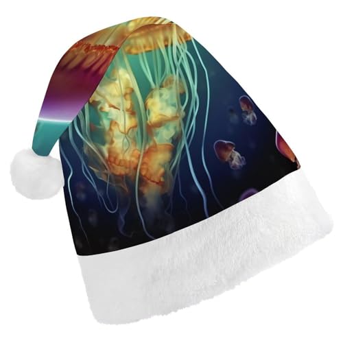 DWVSFJM Weihnachtsmütze mit Lebensqualle, weiche Weihnachtsmütze für Erwachsene, waschbar, Uni, stilvolle Urlaubskappe DWVSFJM Weihnachtsmütze mit Lebensqualle, weiche Weihnachtsmütze für Erwachsene, waschbar, Uni, stilvolle Urlaubskappe von DWVSFJM