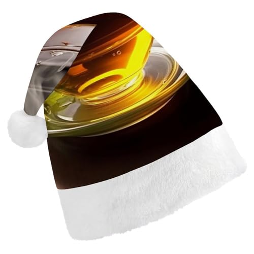 DWVSFJM Weihnachtsmütze mit Tasse Tee, weiche Weihnachtsmütze für Erwachsene, waschbar, Uni, stilvolle Urlaubsmütze DWVSFJM Weihnachtsmütze mit Tasse Tee, weiche Weihnachtsmütze für Erwachsene, waschbar, Uni, stilvolle Urlaubsmütze von DWVSFJM