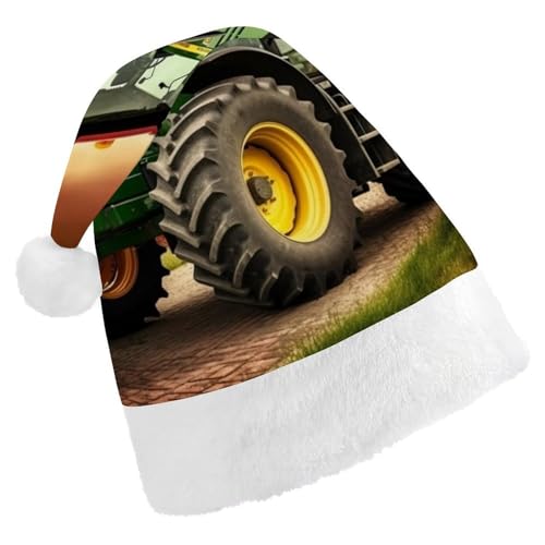 DWVSFJM Weihnachtsmütze mit Traktor-Motiv, weiche Weihnachtsmütze für Erwachsene, waschbar, Uni, stilvolle Urlaubsmütze DWVSFJM Weihnachtsmütze mit Traktor-Motiv, weiche Weihnachtsmütze für Erwachsene, waschbar, Uni, stilvolle Urlaubsmütze von DWVSFJM