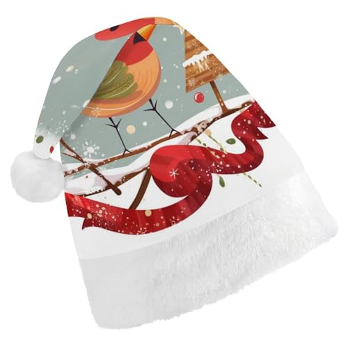 DWVSFJM Weihnachtsmütze mit Vogelmotiv, weich, für Erwachsene, waschbar, Uni, stilvolle Urlaubsmütze DWVSFJM Weihnachtsmütze mit Vogelmotiv, weich, für Erwachsene, waschbar, Uni, stilvolle Urlaubsmütze von DWVSFJM