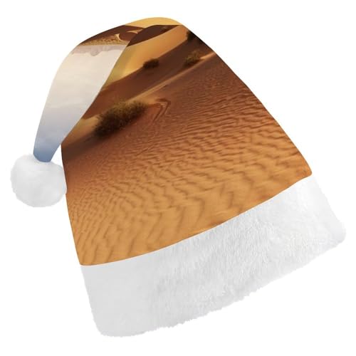 DWVSFJM Weihnachtsmütze mit Wüstenlandschaft, weiche Weihnachtsmütze für Erwachsene, waschbar, Uni, stilvolle Urlaubsmütze DWVSFJM Weihnachtsmütze mit Wüstenlandschaft, weiche Weihnachtsmütze für Erwachsene, waschbar, Uni, stilvolle Urlaubsmütze von DWVSFJM
