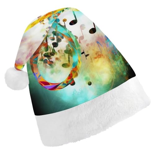 DWVSFJM Weihnachtsmütze mit abstraktem Musiksymbol, weiche Weihnachtsmütze für Erwachsene, waschbar, Uni, stilvolle Urlaubskappe DWVSFJM Weihnachtsmütze mit abstraktem Musiksymbol, weiche Weihnachtsmütze für Erwachsene, waschbar, Uni, stilvolle Urlaubskappe von DWVSFJM
