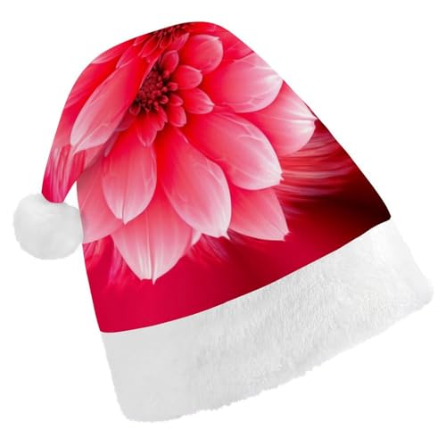 DWVSFJM Weihnachtsmütze mit rosafarbener Blume, weich, für Erwachsene, waschbar, Uni, stilvolle Urlaubsmütze DWVSFJM Weihnachtsmütze mit rosafarbener Blume, weich, für Erwachsene, waschbar, Uni, stilvolle Urlaubsmütze von DWVSFJM