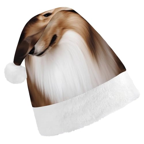 Shelties Hunde-Weihnachtsmannmütze, weich, waschbar, Uni, stilvolle Urlaubsmütze Shelties Hunde-Weihnachtsmannmütze, weich, waschbar, Uni, stilvolle Urlaubsmütze von DWVSFJM
