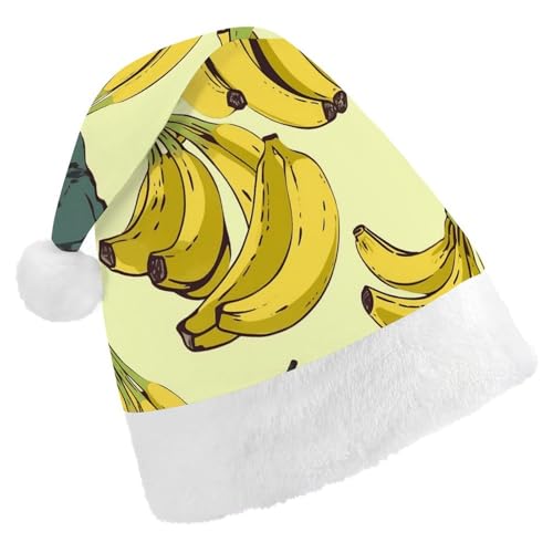 DWVTMNS Weihnachtsmütze, personalisierbar, Weihnachtsmannmütze, bedruckt, 43 cm, Bananen-Druck, geeignet für Silvester, Feiertage, Partygeschenke DWVTMNS Weihnachtsmütze, personalisierbar, Weihnachtsmannmütze, bedruckt, 43 cm, Bananen-Druck, geeignet für Silvester, Feiertage, Partygeschenke von DWVTMNS