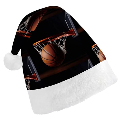 DWVTMNS Weihnachtsmütze, personalisierbar, Weihnachtsmannmütze, bedruckt, 43 cm, Basketball, geeignet für Silvester, Urlaub, Party, Geschenke DWVTMNS Weihnachtsmütze, personalisierbar, Weihnachtsmannmütze, bedruckt, 43 cm, Basketball, geeignet für Silvester, Urlaub, Party, Geschenke von DWVTMNS