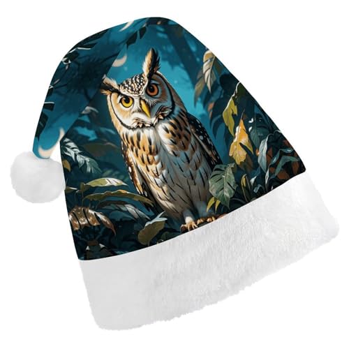 DWVTMNS Weihnachtsmütze, personalisierbar, Weihnachtsmannmütze, bedruckt, 43 cm, Eule, nachtaktiv, exotisch, geeignet für Neujahr, Urlaub, Party, Geschenke DWVTMNS Weihnachtsmütze, personalisierbar, Weihnachtsmannmütze, bedruckt, 43 cm, Eule, nachtaktiv, exotisch, geeignet für Neujahr, Urlaub, Party, Geschenke von DWVTMNS