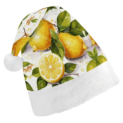 DWVTMNS Weihnachtsmütze, personalisierbar, Weihnachtsmannmütze, bedruckt, 43 cm, Früchte, Zitrone, geeignet für Neujahr, Urlaub, Party, Geschenke DWVTMNS Weihnachtsmütze, personalisierbar, Weihnachtsmannmütze, bedruckt, 43 cm, Früchte, Zitrone, geeignet für Neujahr, Urlaub, Party, Geschenke von DWVTMNS