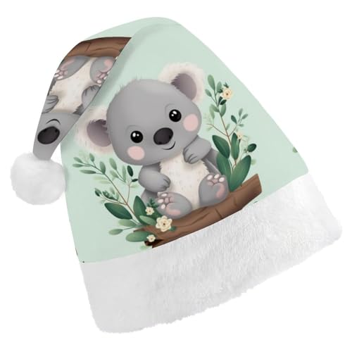 DWVTMNS Weihnachtsmütze, personalisierbar, Weihnachtsmannmütze, bedruckt, 43 cm, Koala, geeignet für Silvester, Feiertage, Partygeschenke DWVTMNS Weihnachtsmütze, personalisierbar, Weihnachtsmannmütze, bedruckt, 43 cm, Koala, geeignet für Silvester, Feiertage, Partygeschenke von DWVTMNS