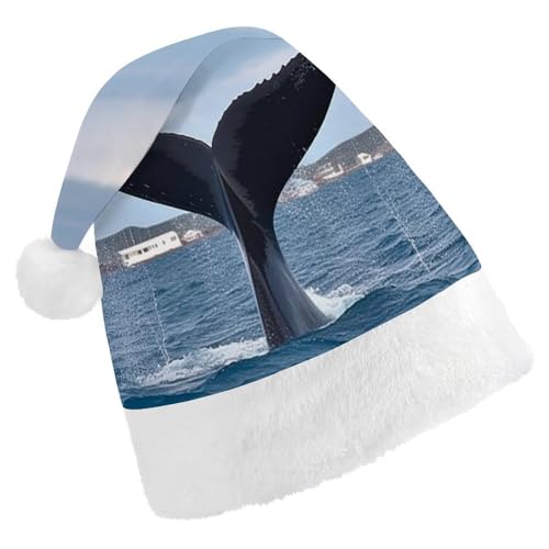 DWVTMNS Weihnachtsmütze, personalisierbar, Weihnachtsmannmütze, bedruckt, 43 cm, Walschwanz, geeignet für Neujahrsfeiertage, Partygeschenke DWVTMNS Weihnachtsmütze, personalisierbar, Weihnachtsmannmütze, bedruckt, 43 cm, Walschwanz, geeignet für Neujahrsfeiertage, Partygeschenke von DWVTMNS