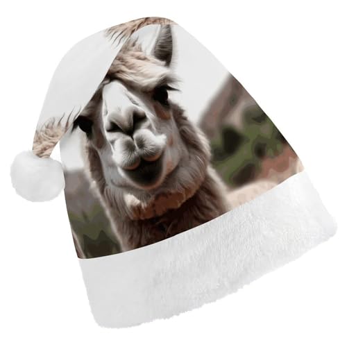 DWVTMNS Weihnachtsmütze, personalisierbar, Weihnachtsmannmütze, bedruckt, 43 cm, lustiges Alpaka-Llama, geeignet für Neujahr, Urlaub, Party, Geschenke DWVTMNS Weihnachtsmütze, personalisierbar, Weihnachtsmannmütze, bedruckt, 43 cm, lustiges Alpaka-Llama, geeignet für Neujahr, Urlaub, Party, Geschenke von DWVTMNS