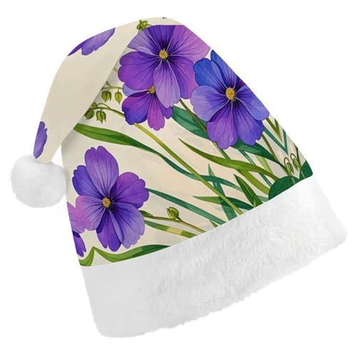 DWVTMNS Weihnachtsmütze, personalisierbar, bedruckt, Weihnachtsmannmütze, 43 cm, Aquarell, violette Blume, geeignet für Neujahr, Urlaub, Party, Geschenke DWVTMNS Weihnachtsmütze, personalisierbar, bedruckt, Weihnachtsmannmütze, 43 cm, Aquarell, violette Blume, geeignet für Neujahr, Urlaub, Party, Geschenke von DWVTMNS