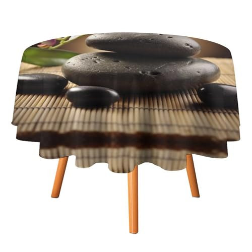 DWVTSLH Runde Tischdecken mit Zen-Motiv, Herbst-Tischdecken, knitterfrei, Stoff-Tischdecken, rund, 178 cm, für Esszimmer, Küche, Hochzeit, Party usw DWVTSLH Runde Tischdecken mit Zen-Motiv, Herbst-Tischdecken, knitterfrei, Stoff-Tischdecken, rund, 178 cm, für Esszimmer, Küche, Hochzeit, Party usw von DWVTSLH