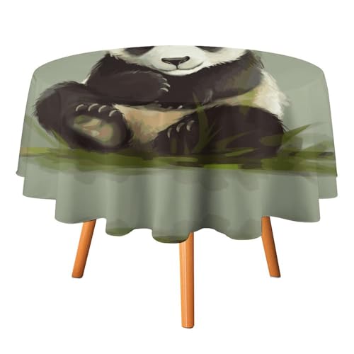 DWVTSLH Runde Tischdecken mit niedlichem Panda-Motiv, Herbst-Tischdecken, knitterfrei, Stoff-Tischdecken, rund, 178 cm, für Esszimmer, Küche, Hochzeit, Party usw DWVTSLH Runde Tischdecken mit niedlichem Panda-Motiv, Herbst-Tischdecken, knitterfrei, Stoff-Tischdecken, rund, 178 cm, für Esszimmer, Küche, Hochzeit, Party usw von DWVTSLH