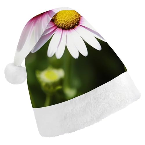 DWVTSLH Weihnachtsmütze, Gänseblümchen, bedruckt, Weihnachtsmannmütze, weicher und bequemer Samt, verdickte Weihnachtsmütze, geeignet für Weihnachten, Neujahr, Urlaub, Partyzubehör DWVTSLH Weihnachtsmütze, Gänseblümchen, bedruckt, Weihnachtsmannmütze, weicher und bequemer Samt, verdickte Weihnachtsmütze, geeignet für Weihnachten, Neujahr, Urlaub, Partyzubehör von DWVTSLH