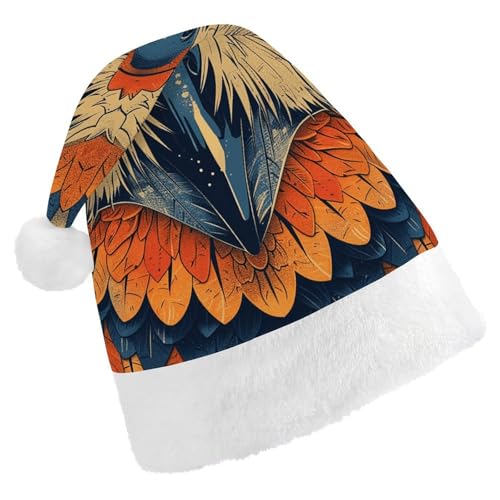 DWVTSLH Weihnachtsmütze, Retro-Farbe, Eulen-Druck, weicher und bequemer Samt, verdickte Weihnachtsmütze, geeignet für Weihnachten, Neujahr, Urlaub, Partyzubehör DWVTSLH Weihnachtsmütze, Retro-Farbe, Eulen-Druck, weicher und bequemer Samt, verdickte Weihnachtsmütze, geeignet für Weihnachten, Neujahr, Urlaub, Partyzubehör von DWVTSLH