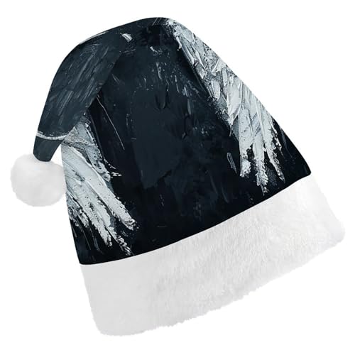DWVTSLH Weihnachtsmütze, weiße Engelsflügel, bedruckt, Weihnachtsmannmütze, weicher und bequemer Samt, verdickte Weihnachtsmütze, geeignet für Weihnachten, Neujahr, Urlaub, Partyzubehör DWVTSLH Weihnachtsmütze, weiße Engelsflügel, bedruckt, Weihnachtsmannmütze, weicher und bequemer Samt, verdickte Weihnachtsmütze, geeignet für Weihnachten, Neujahr, Urlaub, Partyzubehör von DWVTSLH