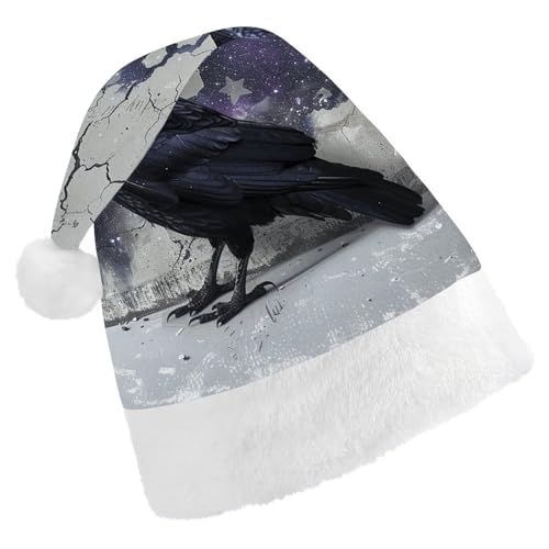 DWVTSLH Weihnachtsmütze Krähe auf dem Boden Bedruckte Weihnachtsmannmütze Weich und Bequem Samt Verdickte Weihnachtsmütze Geeignet für Weihnachten Neujahr Urlaub Party Supplies DWVTSLH Weihnachtsmütze Krähe auf dem Boden Bedruckte Weihnachtsmannmütze Weich und Bequem Samt Verdickte Weihnachtsmütze Geeignet für Weihnachten Neujahr Urlaub Party Supplies von DWVTSLH