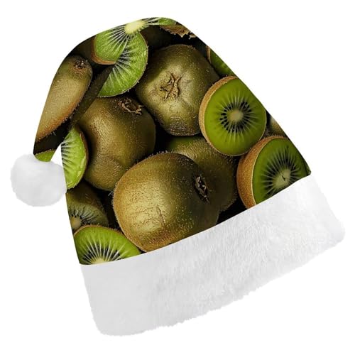 DWVTSLH Weihnachtsmütze mit Kiwis-Druck, Weihnachtsmannmütze, weicher und bequemer Samt, verdickte Weihnachtsmütze, geeignet für Weihnachten, Neujahr, Urlaub, Partyzubehör DWVTSLH Weihnachtsmütze mit Kiwis-Druck, Weihnachtsmannmütze, weicher und bequemer Samt, verdickte Weihnachtsmütze, geeignet für Weihnachten, Neujahr, Urlaub, Partyzubehör von DWVTSLH
