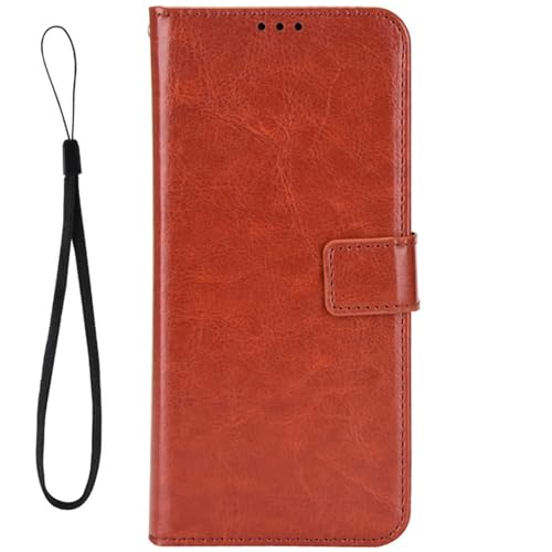 DXDXZDXLUF Hülle für Samsung Galaxy S25 Edge, PU-Leder, einfache Brieftaschenhülle, Magnetverschluss, stoßfeste Klapphülle (braun) von DXDXZDXLUF