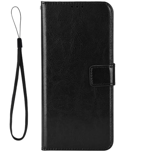 DXDXZDXLUF Hülle für Samsung Galaxy S25 Edge, PU-Leder, einfache Brieftaschenhülle, Magnetverschluss, stoßfeste Klapphülle (schwarz) von DXDXZDXLUF