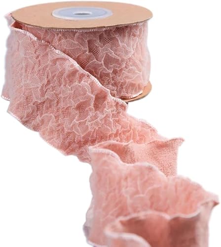 Bastelband, Band, 10 Yard, 40 mm, doppellagiges, zerknittertes Band, plissierter Stoffbesatz for Nähen von Geschenkverpackungen, Herstellung von Haarspangen-Accessoires, Basteln, Nähen, Innendekoratio Bastelband, Band, 10 Yard, 40 mm, doppellagiges, zerknittertes Band, plissierter Stoffbesatz for Nähen von Geschenkverpackungen, Herstellung von Haarspangen-Accessoires, Basteln, Nähen, Innendekoratio von DXEAIN