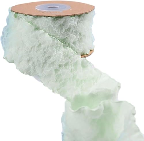 Bastelband, Band, 10 Yard, 40 mm, doppellagiges, zerknittertes Band, plissierter Stoffbesatz for Nähen von Geschenkverpackungen, Herstellung von Haarspangen-Accessoires, Basteln, Nähen, Innendekoratio Bastelband, Band, 10 Yard, 40 mm, doppellagiges, zerknittertes Band, plissierter Stoffbesatz for Nähen von Geschenkverpackungen, Herstellung von Haarspangen-Accessoires, Basteln, Nähen, Innendekoratio von DXEAIN