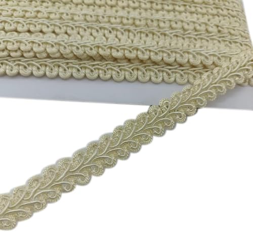 Bastelband, Band, 12,1 m Tausendfüßler-Zopfbesatz, 12 mm weicher Spitzen-Gimpenbesatz, Polyester-Zopfbesatz, Stoffbesatz for Nähen, Basteln, Kleidung, Vorhänge, Zubehör, Heimdekoration,(Beige yellow) Bastelband, Band, 12,1 m Tausendfüßler-Zopfbesatz, 12 mm weicher Spitzen-Gimpenbesatz, Polyester-Zopfbesatz, Stoffbesatz for Nähen, Basteln, Kleidung, Vorhänge, Zubehör, Heimdekoration,(Beige yellow) von DXEAIN