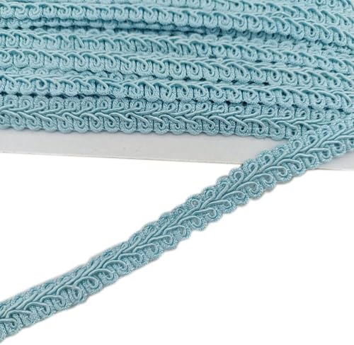 Bastelband, Band, 12,1 m Tausendfüßler-Zopfbesatz, 12 mm weicher Spitzen-Gimpenbesatz, Polyester-Zopfbesatz, Stoffbesatz for Nähen, Basteln, Kleidung, Vorhänge, Zubehör, Heimdekoration,(Light blue) Bastelband, Band, 12,1 m Tausendfüßler-Zopfbesatz, 12 mm weicher Spitzen-Gimpenbesatz, Polyester-Zopfbesatz, Stoffbesatz for Nähen, Basteln, Kleidung, Vorhänge, Zubehör, Heimdekoration,(Light blue) von DXEAIN
