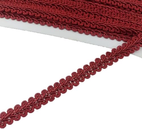 Bastelband, Band, 12,1 m Tausendfüßler-Zopfbesatz, 12 mm weicher Spitzen-Gimpenbesatz, Polyester-Zopfbesatz, Stoffbesatz for Nähen, Basteln, Kleidung, Vorhänge, Zubehör, Heimdekoration,(Wine red) Bastelband, Band, 12,1 m Tausendfüßler-Zopfbesatz, 12 mm weicher Spitzen-Gimpenbesatz, Polyester-Zopfbesatz, Stoffbesatz for Nähen, Basteln, Kleidung, Vorhänge, Zubehör, Heimdekoration,(Wine red) von DXEAIN