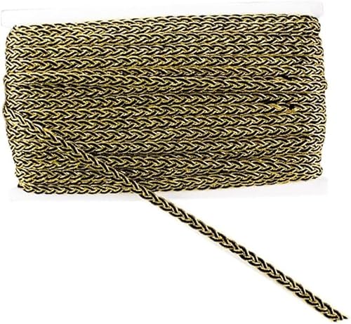 Bastelband, Band, 36 Yard Pailletten-Zopfbesatz, 7 mm metallischer Rand, geflochtene Kordel, dekorativer Stoff for Kostüm, DIY, Nähen, Basteln, Hochzeitsverzierung, Jahrestag, Heimdekoration,(Black li Bastelband, Band, 36 Yard Pailletten-Zopfbesatz, 7 mm metallischer Rand, geflochtene Kordel, dekorativer Stoff for Kostüm, DIY, Nähen, Basteln, Hochzeitsverzierung, Jahrestag, Heimdekoration,(Black li von DXEAIN