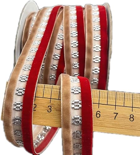 Bastelband, Band, 45,7 m, 10 mm/18 mm, Samt, einseitig, zweifarbig, Satin-Samt for Heimwerkerarbeiten, Geschenkverpackungen, Herstellung von Haarschleifenclips, Nähen, Stirnbänder, Hochzeitsdekoration Bastelband, Band, 45,7 m, 10 mm/18 mm, Samt, einseitig, zweifarbig, Satin-Samt for Heimwerkerarbeiten, Geschenkverpackungen, Herstellung von Haarschleifenclips, Nähen, Stirnbänder, Hochzeitsdekoration von DXEAIN