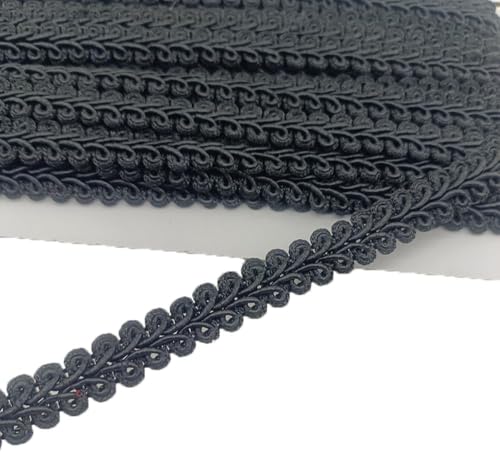 DXEAIN Bastelband, Band, 12,1 m Tausendfüßler-Zopfbesatz, 12 mm weicher Spitzen-Gimpenbesatz, Polyester-Zopfbesatz, Stoffbesatz for Nähen, Basteln, Kleidung, Vorhänge, Zubehör, Heimdekoration,(Black) DXEAIN Bastelband, Band, 12,1 m Tausendfüßler-Zopfbesatz, 12 mm weicher Spitzen-Gimpenbesatz, Polyester-Zopfbesatz, Stoffbesatz for Nähen, Basteln, Kleidung, Vorhänge, Zubehör, Heimdekoration,(Black) von DXEAIN
