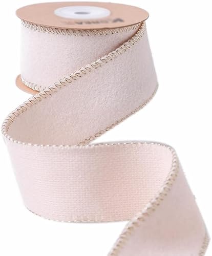 DXEAIN Bastelband, Band, 3 Yard, 25 mm/40 mm breites Chenilleband, Florale Bastelbänder for Heimwerker, Geschenkpapier, Dekoration for Feiertage/Winterhochzeitsgeschenke,(Lightpink,25mm) von DXEAIN