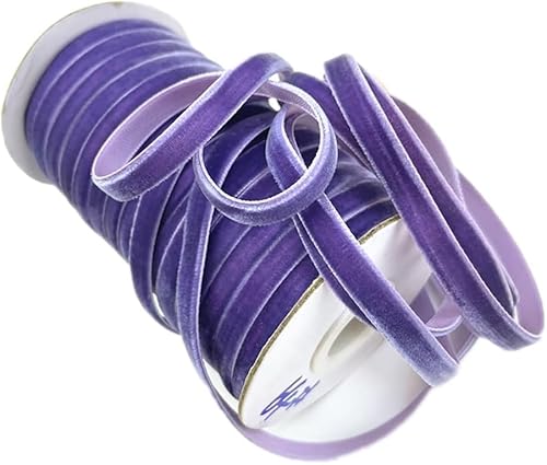 DXEAIN Bastelband, Band, 45,7 m, 6 mm, Samt, Vintage-Satin-Samt, einseitig, for Heimwerkerarbeiten, Geschenkverpackungen, Herstellung von Haarschleifenclips, Nähen, Hochzeitsdekorationen,(8) von DXEAIN