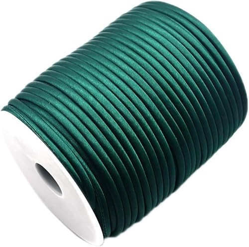 DXEAIN Bastelband, Band, doppelseitiges Satinband, 54,6 Yard, 5 mm Cheongsam-Streifen, Satin-Polyesterseil, runder Faden, Stoff for Heimwerkerarbeiten, Cheongsam-Zubehör, Polsterung,(23) von DXEAIN