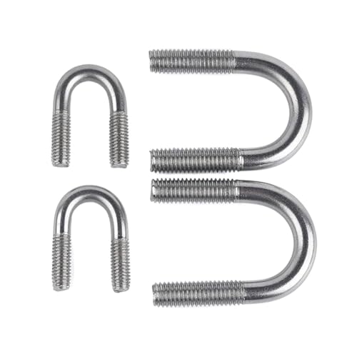 U-Bolzen, U-Klemme, 1 STÜCK, 2 STÜCK, 5 STÜCK M6 M8 M10 M12 U-Bolzenklemme aus Edelstahl 304, U-Rohr,(M6x51mm(5PCS)) von DXEAIN