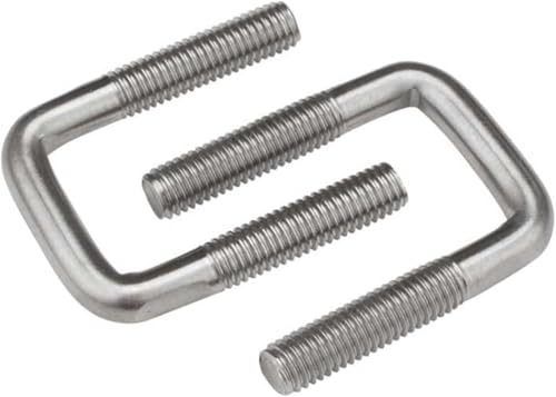U-Bolzen, U-Klemme, 1 STÜCK M6 M8 M10 U-Klemme 304 Edelstahl Vierkantclip Rechtwinkliger U-Bolzen Rechtwinklige Schraubklemme Rohr Schnapprohr,(M6x25x70 2pcs) von DXEAIN