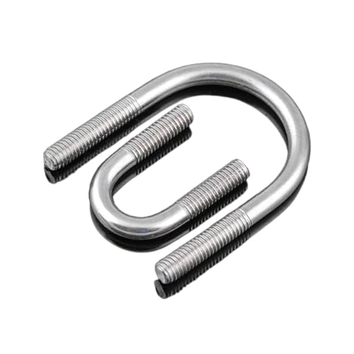U-Bolzen, U-Klemme, 1 Stück 304 Edelstahlklemme U-Bolzen U-Bolzen M6 M8 M10 M12 U-förmige Schraube U-förmige Schnallenschraube U-förmige Rohrklemme,(M12 x 48mm) von DXEAIN