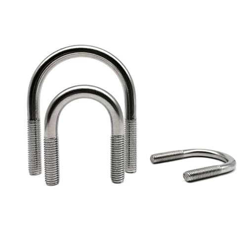 U-Bolzen, U-Klemme, 1 Stück M6 M8 M10 304 A2-70 Edelstahl metrisches Gewinde U-förmiger Bolzen Reifenrohr-Clip-Gurtverschlussklemme U-Schraubenbolzen(M6x22mm) von DXEAIN