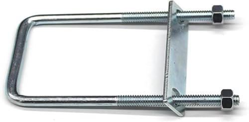 U-Bolzen, U-Klemme, 2 Stück quadratische Klemme, verzinkte rechtwinklige U-förmige Schnalle, Bolzenschraube, Wasserrohr-Reifenklemme,(M6x25x35mm) von DXEAIN