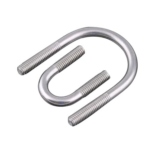 U-Bolzen, U-Klemme, M6 304 Edelstahl A2 U-Bolzen Rundbogen U-Bolzen U-Klemmenschrauben,(M6 X 14mm 2pcs) von DXEAIN